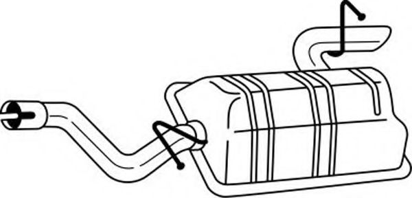 Глушитель выхлопных газов конечный AKS DASIS SG35678