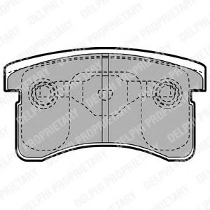 Комплект тормозных колодок, дисковый тормоз DELPHI LP1141
