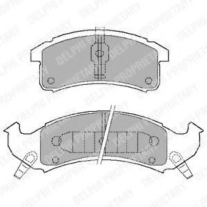 Комплект тормозных колодок, дисковый тормоз DELPHI LP897