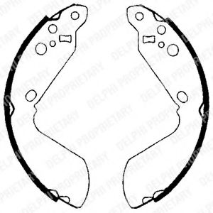 Комплект тормозных колодок DELPHI LS1651