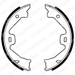 Комплект тормозных колодок, стояночная тормозная система DELPHI LS1930