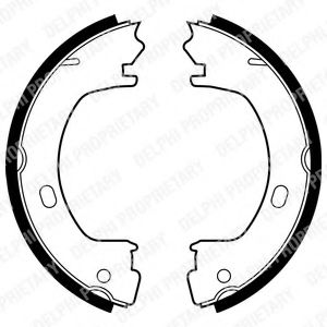 Комплект тормозных колодок, стояночная тормозная система DELPHI LS1960
