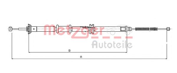 Трос, стояночная тормозная система METZGER 12.0730