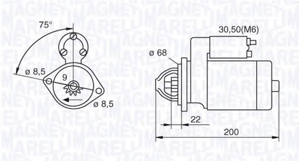 Стартер MAGNETI MARELLI 063521074920