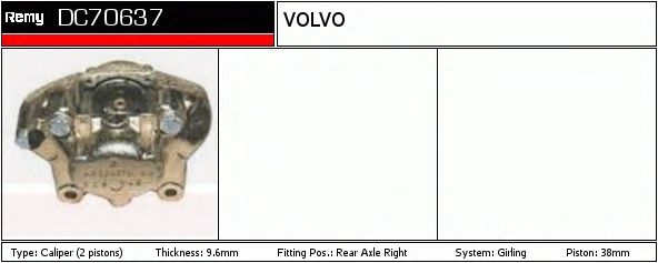 Тормозной суппорт DELCO REMY DC70637