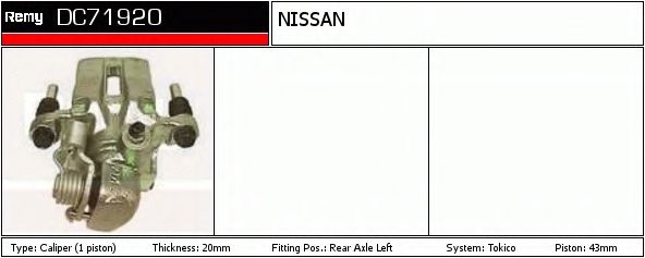 Тормозной суппорт DELCO REMY DC71920