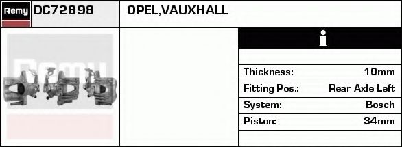 Тормозной суппорт DELCO REMY DC72898