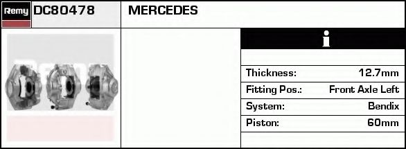 Тормозной суппорт DELCO REMY DC80478