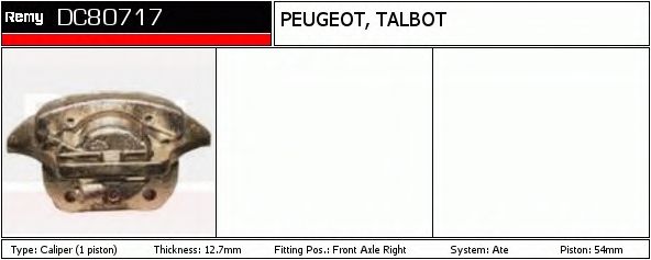 Тормозной суппорт DELCO REMY DC80717