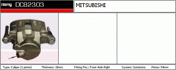 Тормозной суппорт DELCO REMY DC82303