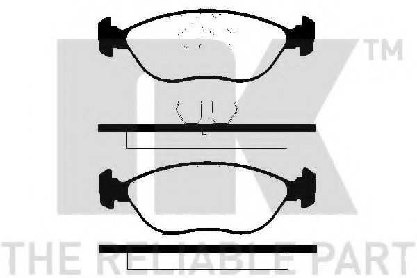 Комплект тормозных колодок, дисковый тормоз NK 224816
