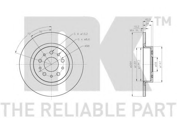 Тормозной диск NK 312369