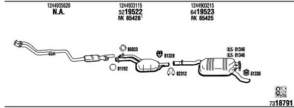 Система выпуска ОГ FONOS MB20011A
