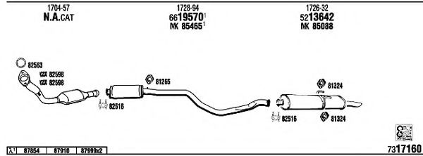 Система выпуска ОГ FONOS PE40572