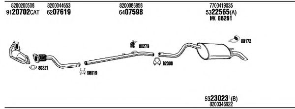 Система выпуска ОГ FONOS RE57072