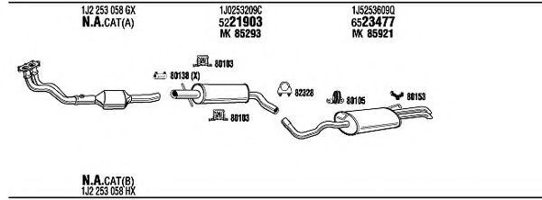 Система выпуска ОГ FONOS VW26042A