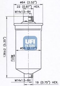 Топливный фильтр UFI 31.770.00