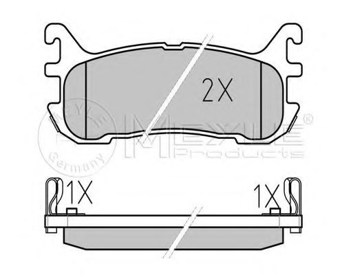 Комплект тормозных колодок, дисковый тормоз MEYLE 025 233 8713/W