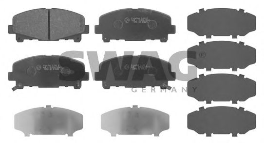 Комплект тормозных колодок, дисковый тормоз SWAG 24785