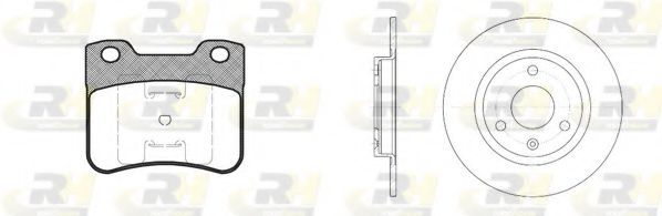 Комплект тормозов, дисковый тормозной механизм ROADHOUSE 8247.01