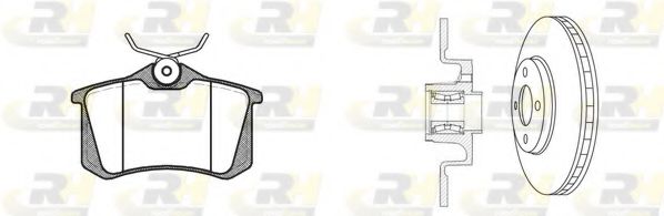 Комплект тормозов, дисковый тормозной механизм ROADHOUSE 826320