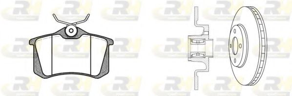 Комплект тормозов, дисковый тормозной механизм ROADHOUSE 826328