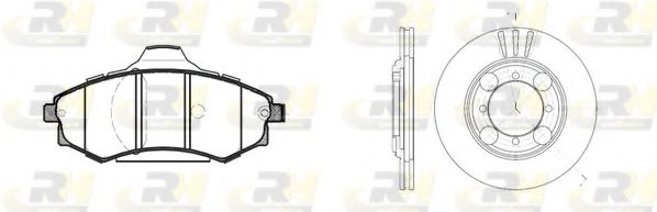 Комплект тормозов, дисковый тормозной механизм ROADHOUSE 8318.02