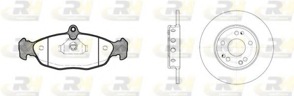 Комплект тормозов, дисковый тормозной механизм ROADHOUSE 8393.01