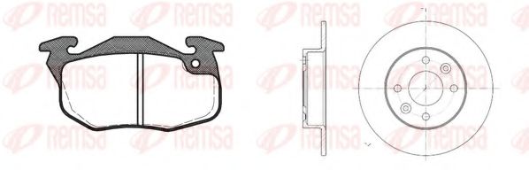 Комплект тормозов, дисковый тормозной механизм REMSA 8192.04