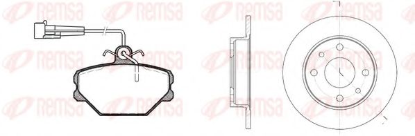 Комплект тормозов, дисковый тормозной механизм REMSA 8264.00