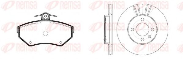 Комплект тормозов, дисковый тормозной механизм REMSA 863101