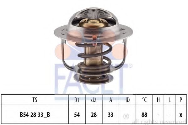 Термостат, охлаждающая жидкость FACET 7.8216S