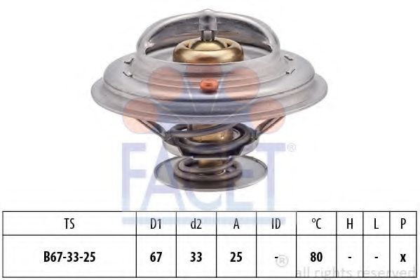 Термостат, охлаждающая жидкость FACET 7.8301S