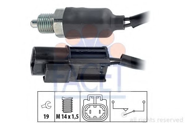 Выключатель, фара заднего хода FACET 7.6140