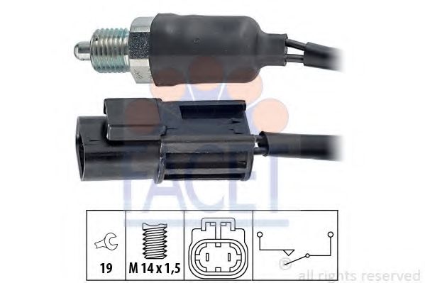 Выключатель, фара заднего хода FACET 7.6116