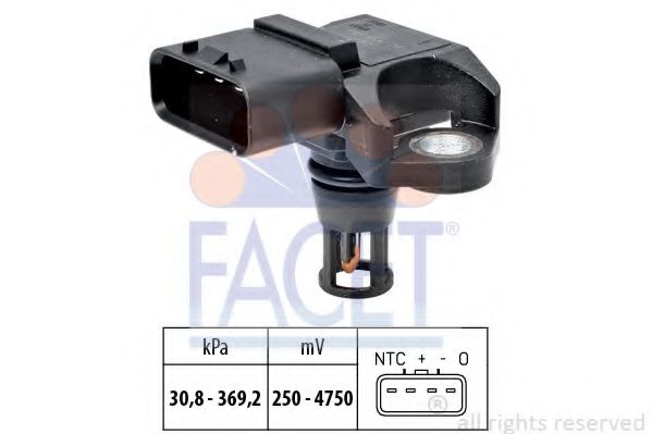 Датчик давления воздуха, высотный корректор; Датчик, давление во впускном газопроводе FACET 10.3158
