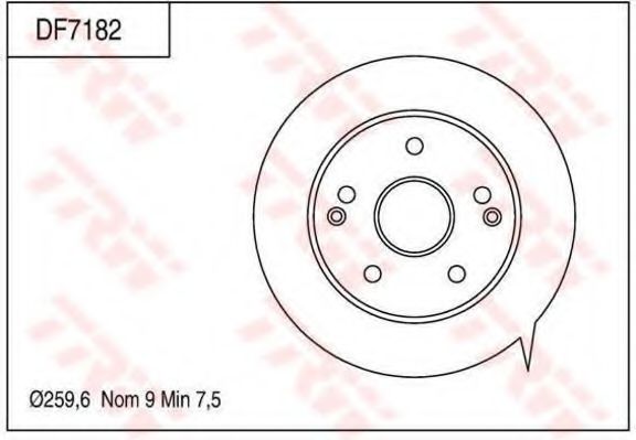 Тормозной диск TRW DF7182