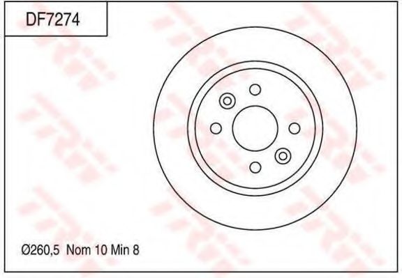 Тормозной диск TRW DF7274