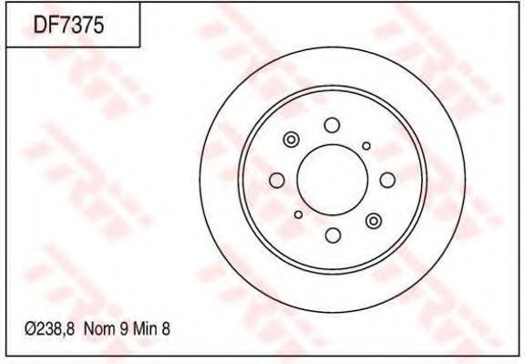 Тормозной диск TRW DF7375