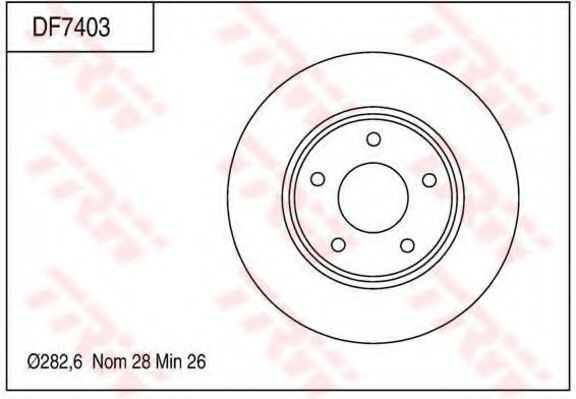 Тормозной диск TRW DF7403