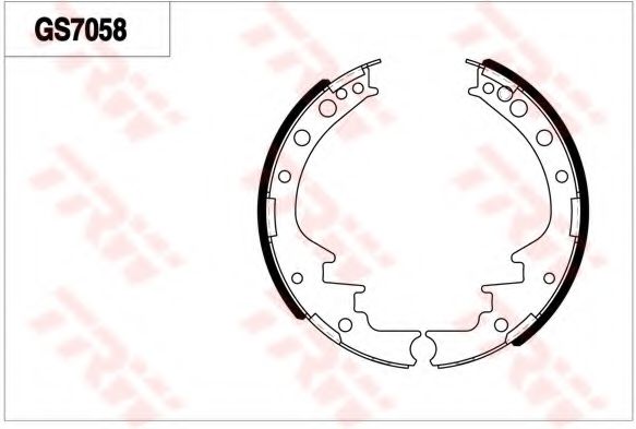 Комплект тормозных колодок, стояночная тормозная система TRW GS7058