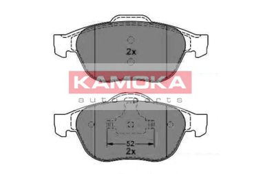 Комплект тормозных колодок, дисковый тормоз KAMOKA JQ1012882