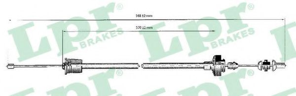 Трос, управление сцеплением LPR C0208C