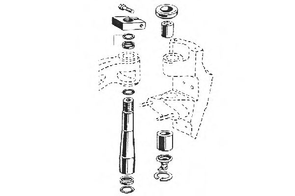 Ремкомплект, шкворень поворотного кулака OCAP 0927369