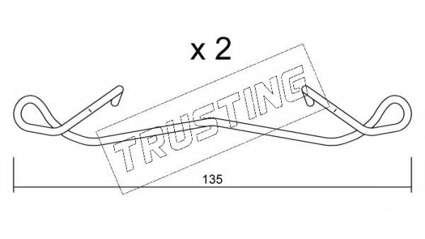 Комплектующие, колодки дискового тормоза TRUSTING KIT.096