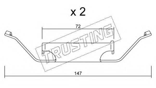Комплектующие, колодки дискового тормоза TRUSTING KIT.104