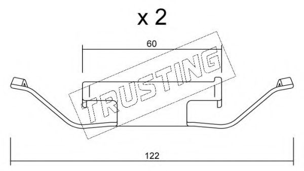 Комплектующие, колодки дискового тормоза TRUSTING KIT.108