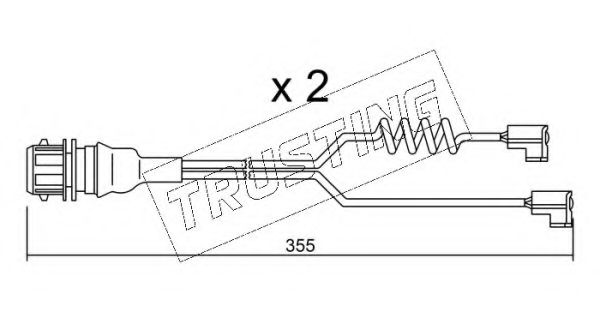 Сигнализатор, износ тормозных колодок TRUSTING SU.181K