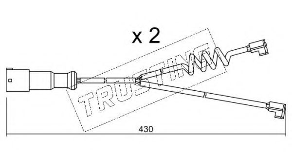 Сигнализатор, износ тормозных колодок TRUSTING SU.187K