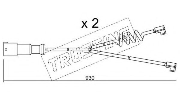 Сигнализатор, износ тормозных колодок TRUSTING SU.188K